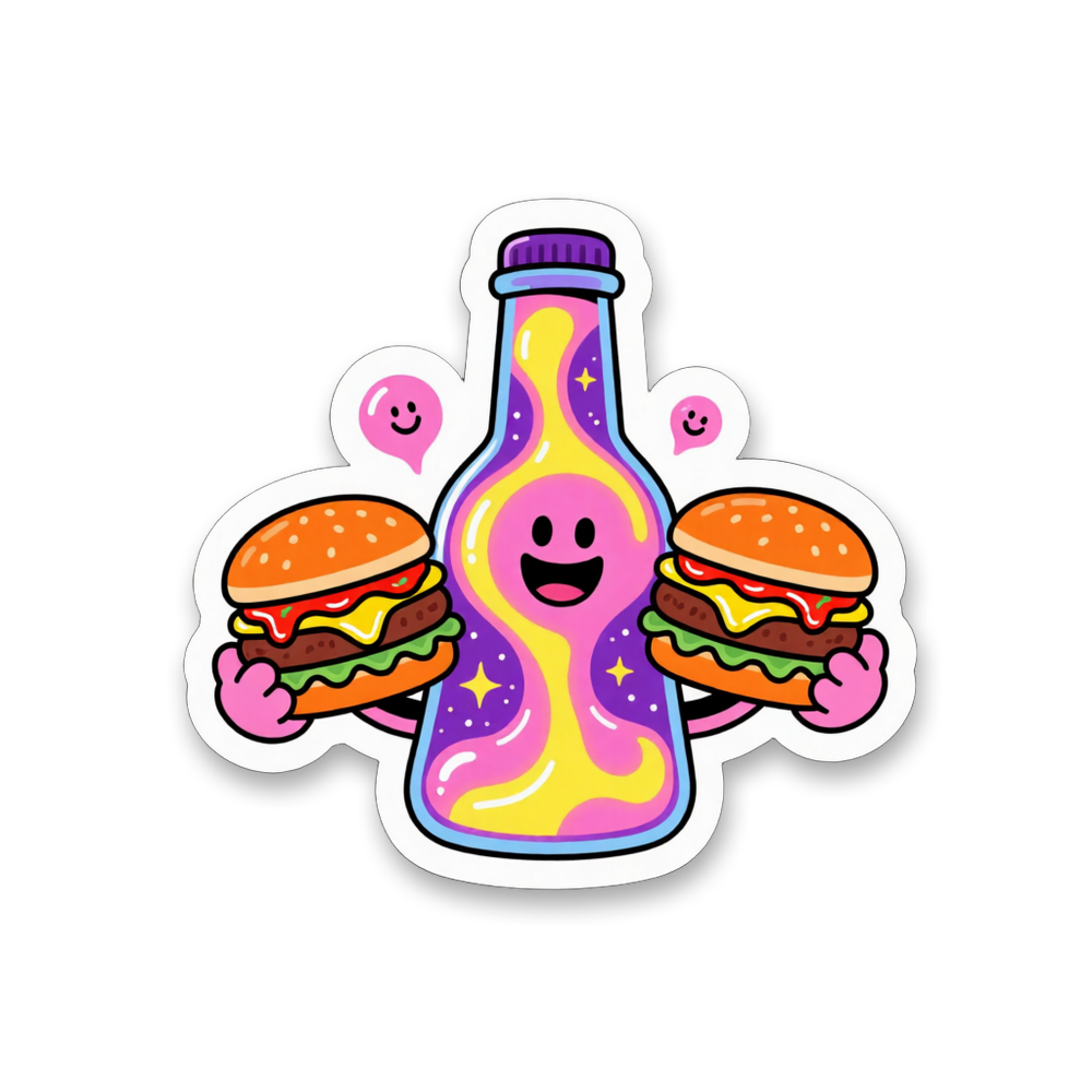 Smash Burger Mähinä Sticker mockup